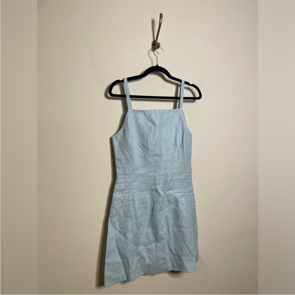 Reformation Phillipa Linen Dress in Aquamarine - Picture 7 of 10